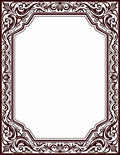 Ornate Floral Decorative Border Design Rug