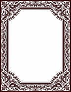 Ornate Floral Decorative Border Design Rug