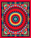 Vibrant Mandala Geometric Floral Design Rug