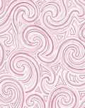 Abstract Pink Swirls Geometric Pattern Rug