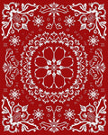 Intricate Snowflake Mandala Pattern Rug