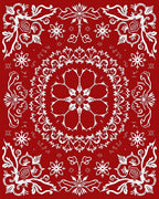 Intricate Snowflake Mandala Pattern Rug