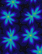 Bold Floral Stencil With Speckled Background Rug