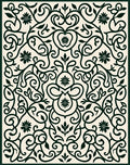 Ornate Floral Swirls Pattern Rug