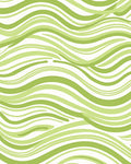 Fresh Green Wavy Stripe Pattern Rug