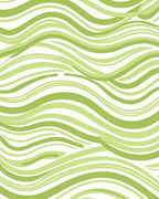 Fresh Green Wavy Stripe Pattern Rug