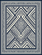 Bold Geometric Inlay Pattern Rug