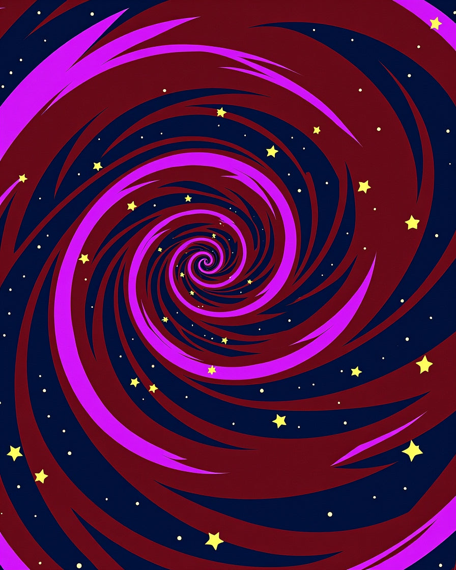 Cosmic Swirl Starlight Pattern Rug