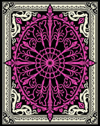 Elegant Pink Floral Mandala Pattern Rug