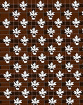 Brown Plaid 3D Leaf Pattern Rug