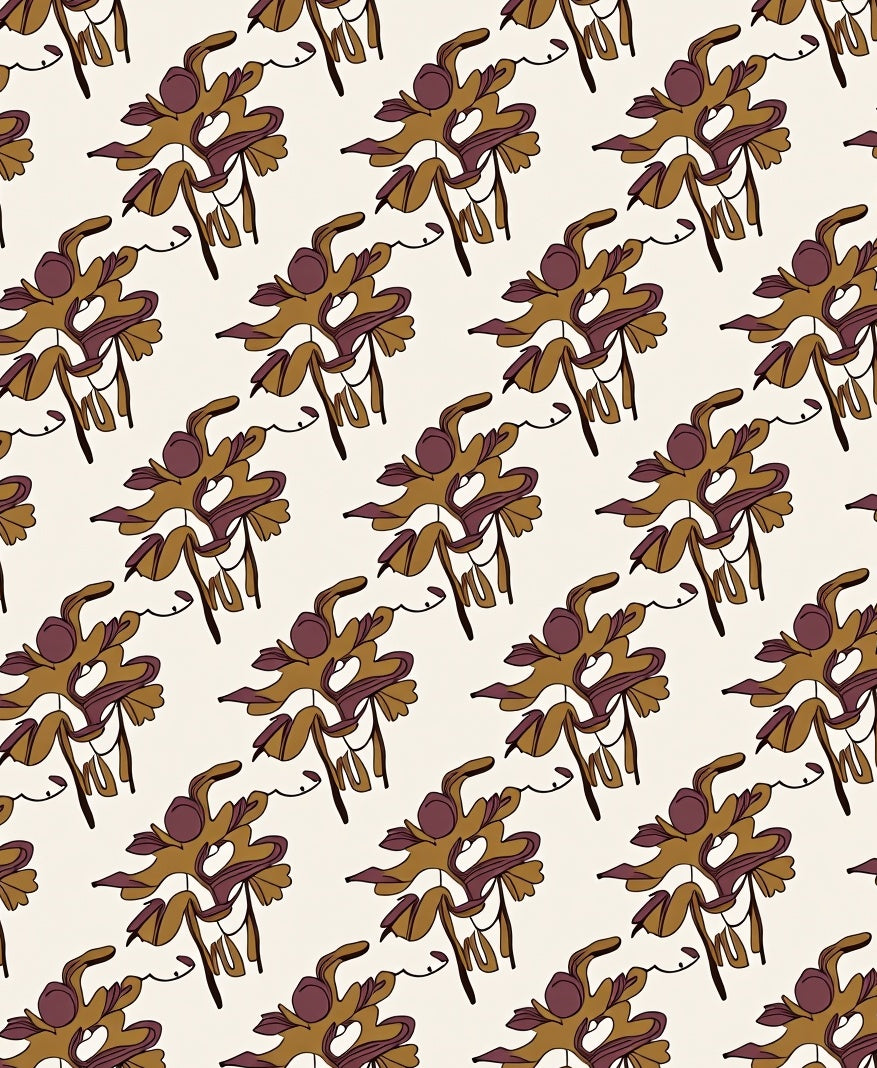 Abstract Organic Swirl Pattern Rug