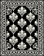 Classic Floral Damask Pattern Rug