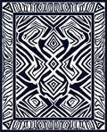 Bold Geometric Zebra Stripe Pattern Rug