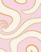 Swirl Pattern With Warm Gold Accents Rug