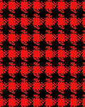 Classic Houndstooth Red Pattern Rug