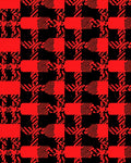 Bold Red Black Plaid Pattern Design Rug