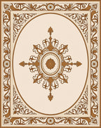Ornate Floral Scrollwork Patterned Rug