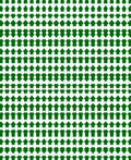 Geometric Pattern Green White Repeat Rug