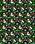 Festive Snowman Red Green Garland Rug