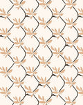 Tan Leaf Lattice Pattern Rug