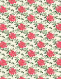 Pink Floral Vines Pattern Rug