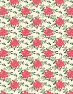Pink Floral Vines Pattern Rug