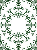 Organic Vine Scroll Pattern Rug