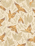 Whimsical Bird Floral Outline Pattern Rug