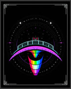 Mysterious Cosmic Rainbow Geometric Pattern Rug