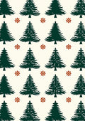 Forest Pine Snowflake Pattern Rug