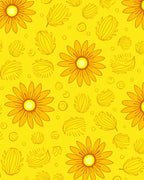 Cheery Yellow Daisy Floral Pattern Rug