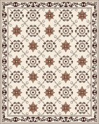 Classic Floral Scroll Patterned Rug