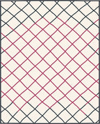 Crimson Lattice Geometric Diamond Rug