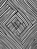 Abstract Striped Geometric Pattern Rug