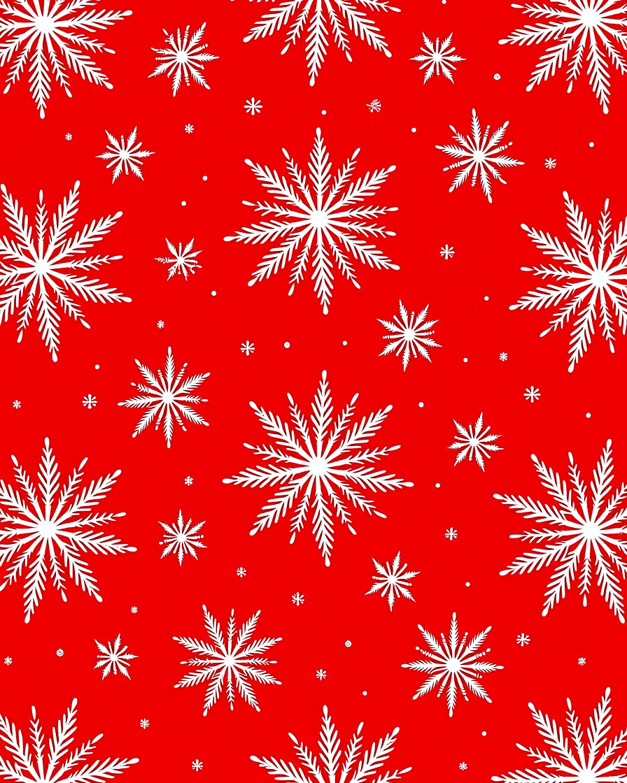 Classic White Snowflake Festive Pattern Rug