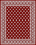 Rich Red Geometric Pattern Rug