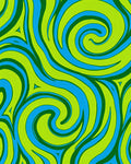 Vibrant Spiral Swirl Pattern Rug