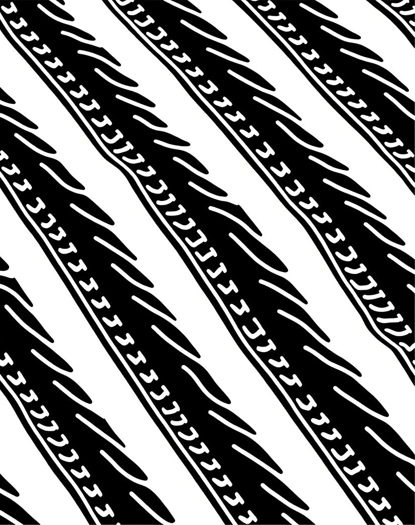 Bold Black Diagonal Abstract Pattern Rug