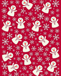 Snowflake And Snowman Pattern Design Rug