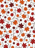 Autumn Leaf Swirl Pattern Rug