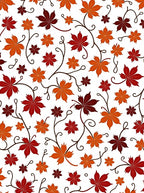Autumn Leaf Swirl Pattern Rug