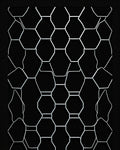 Geometric Hexagon Wireframe Pattern Rug
