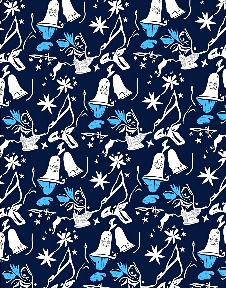 Whimsical Bell Star Pattern Rug