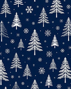 Winter Woodland Snowflake Pattern Rug