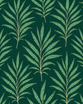 Green Tropical Leaf Pattern Rug