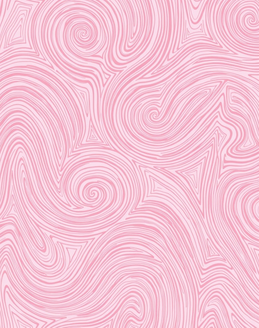 Pink Swirl Abstract Linear Pattern Rug