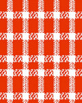 Bold Red Checked Abstract Pattern Rug