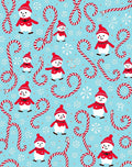Festive Snowman Candy Cane Snowflakes Rug