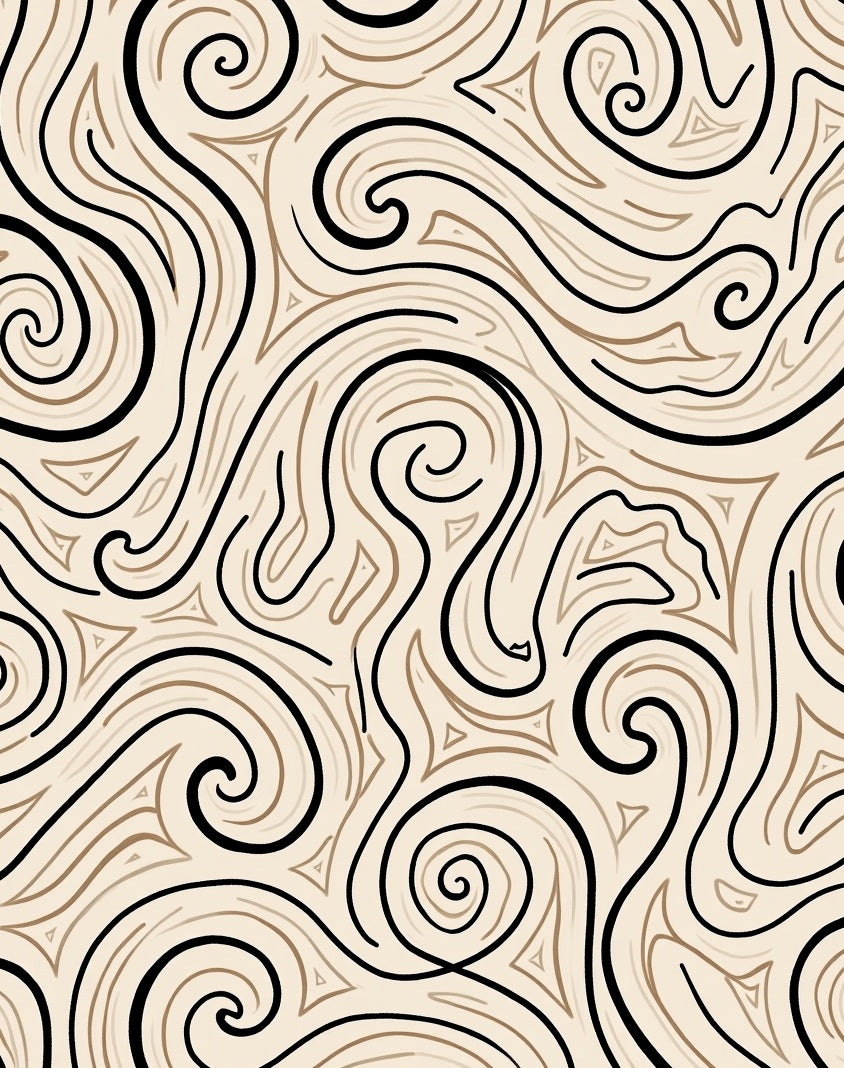 Organic Swirls Patterned Rug