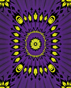 Vibrant Radial Floral Sunburst Design Rug